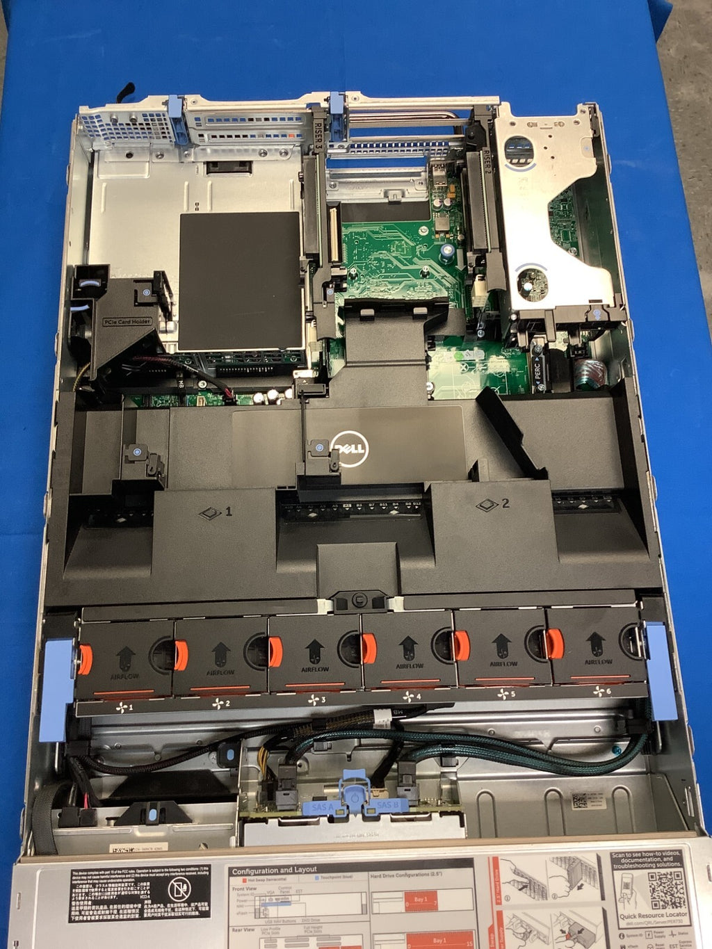 Dell PowerEdge R730 8 Bay 0599V5 SFF 2.5" 2U Server 1100W PSU heatsink
