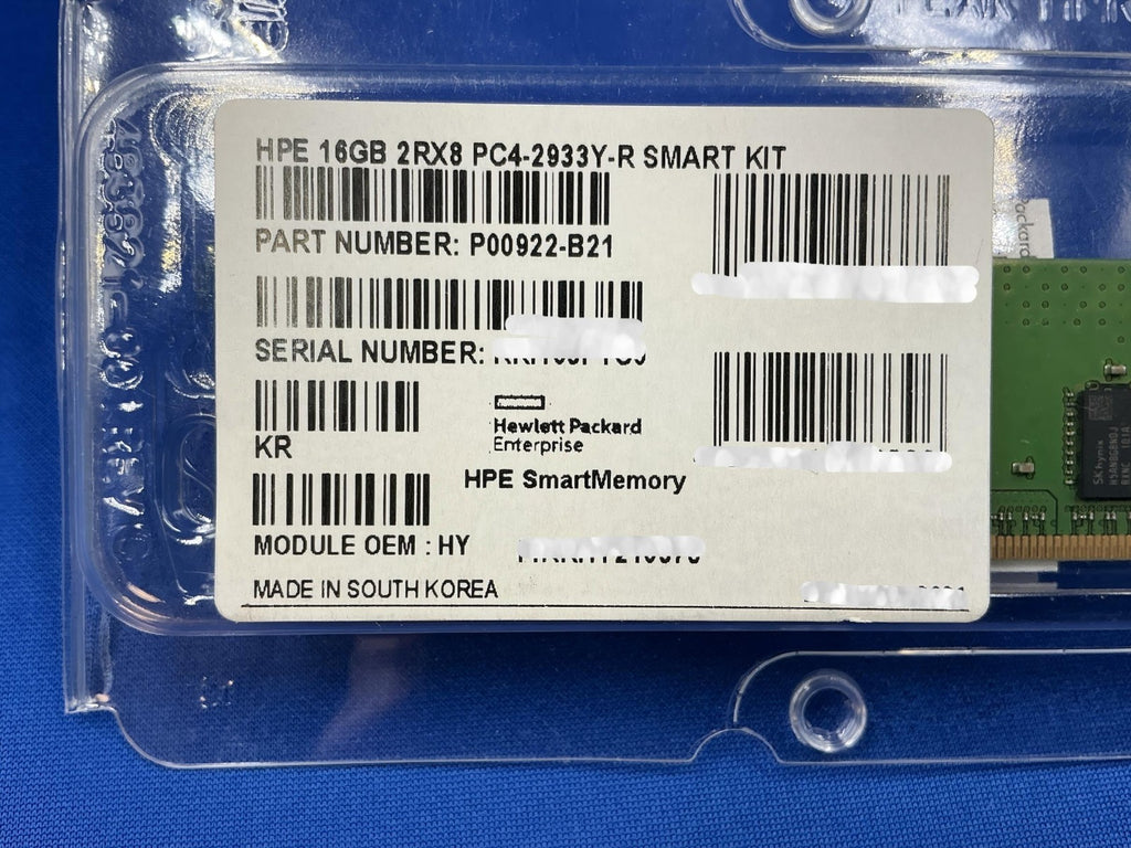 F/S P03050-091 HPE 16GB 2Rx8 PC4-2933Y Smart Memory P00922-B21 P06188-001