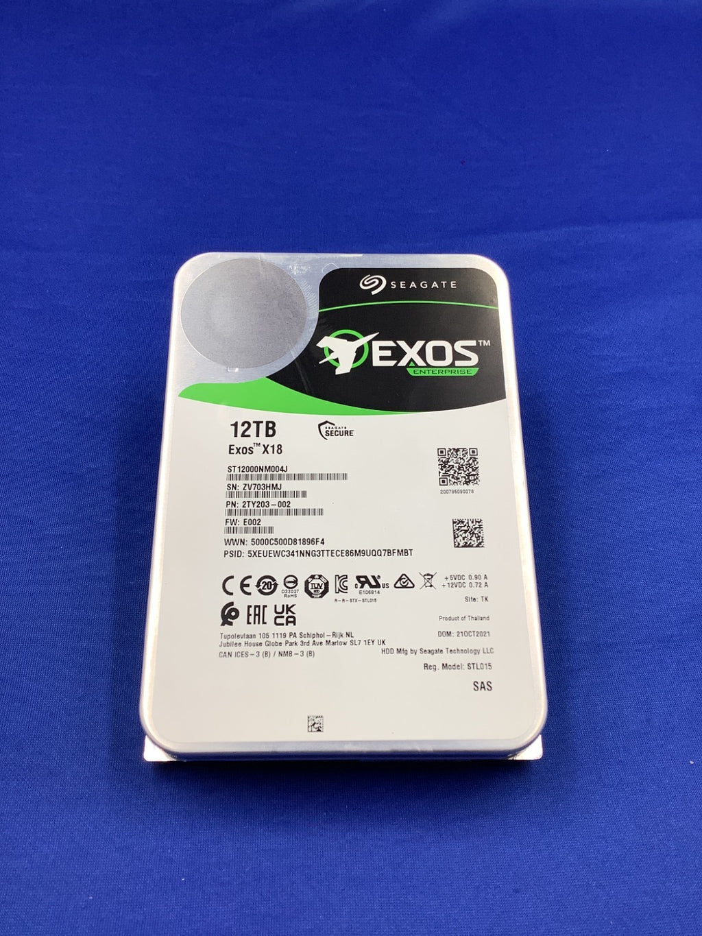 ST12000NM004J SEAGATE EXOS X18 12TB SAS 12Gb/s 256MB 3.5" HDD 2TY203-002