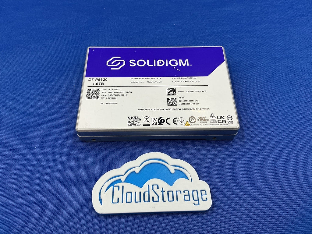 SSDPF2KE016T1O Intel Solidigm D7-P5620 1.6TB 2.5' U.2 NVMe PCIe 4.0 SSD New Pull