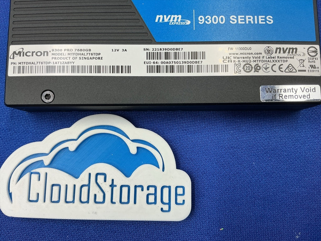 MTFDHAL7T6TDP Micron 9300 Pro 7.68TB NVMe Gen3 PCIe U.2 2.5 Internal SSD new pul