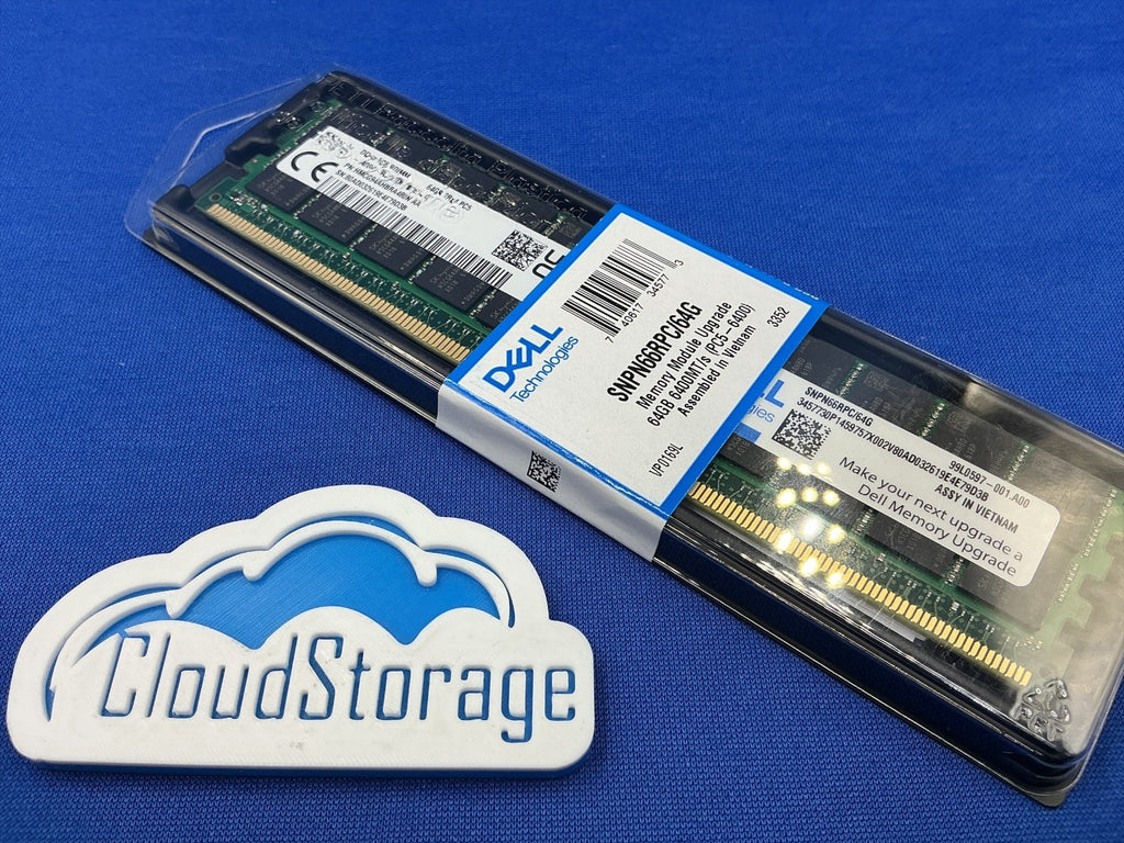 SNPN66RPC/64G DELL 64GB (1X64GB) 2RX4 PC5-6400B RDIMM MEMORY HMCG94AHBRA480N