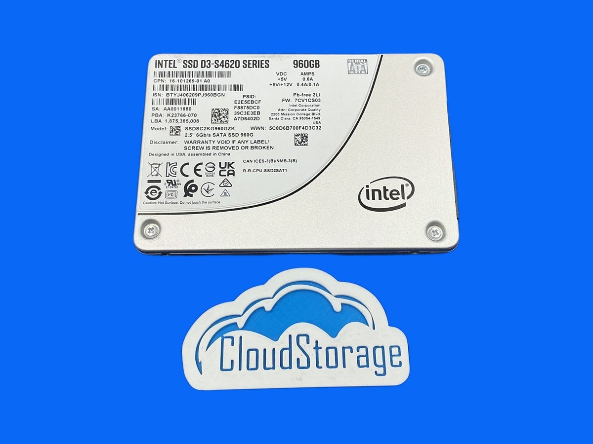 SSDSC2KG960GZK Intel Solidigm D3-S4620 Series 960GB SATA 6Gb/s 2.5'' SSD
