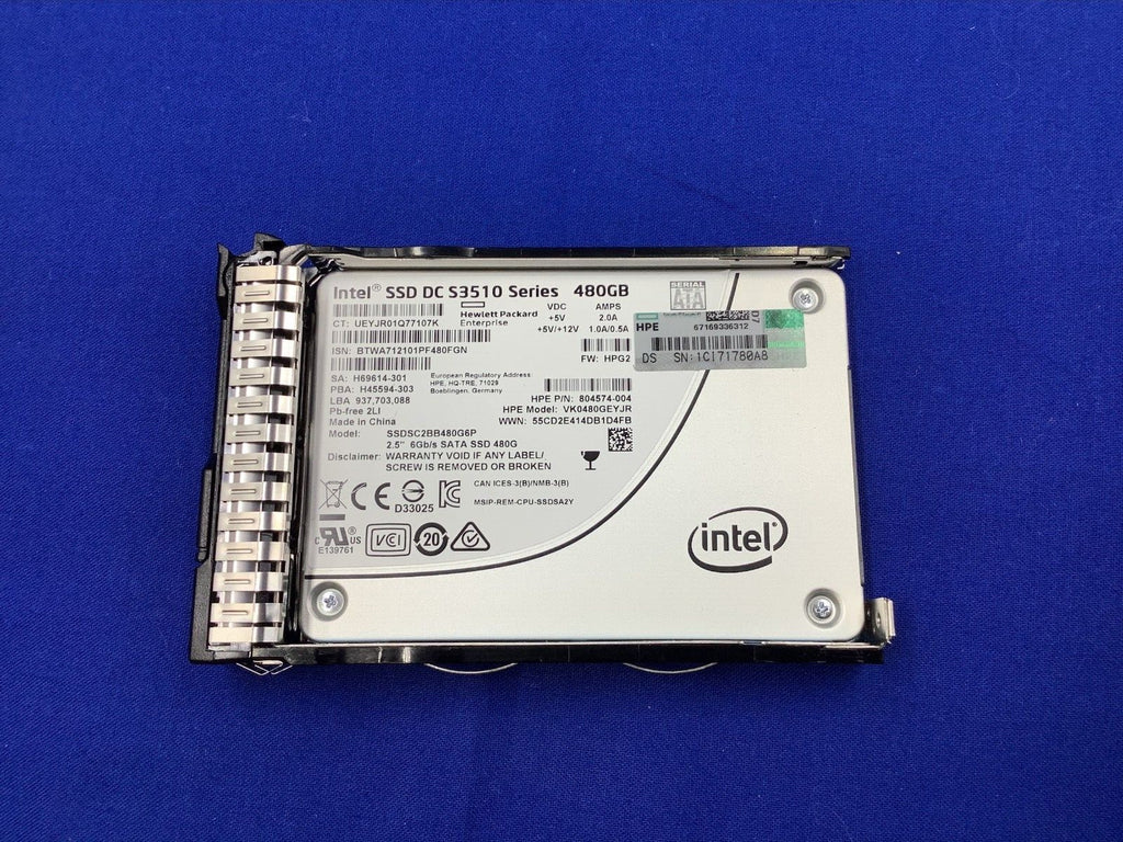 HP/INTEL  S3510 DC Series 480GB 2.5'' 6GB/s SSD