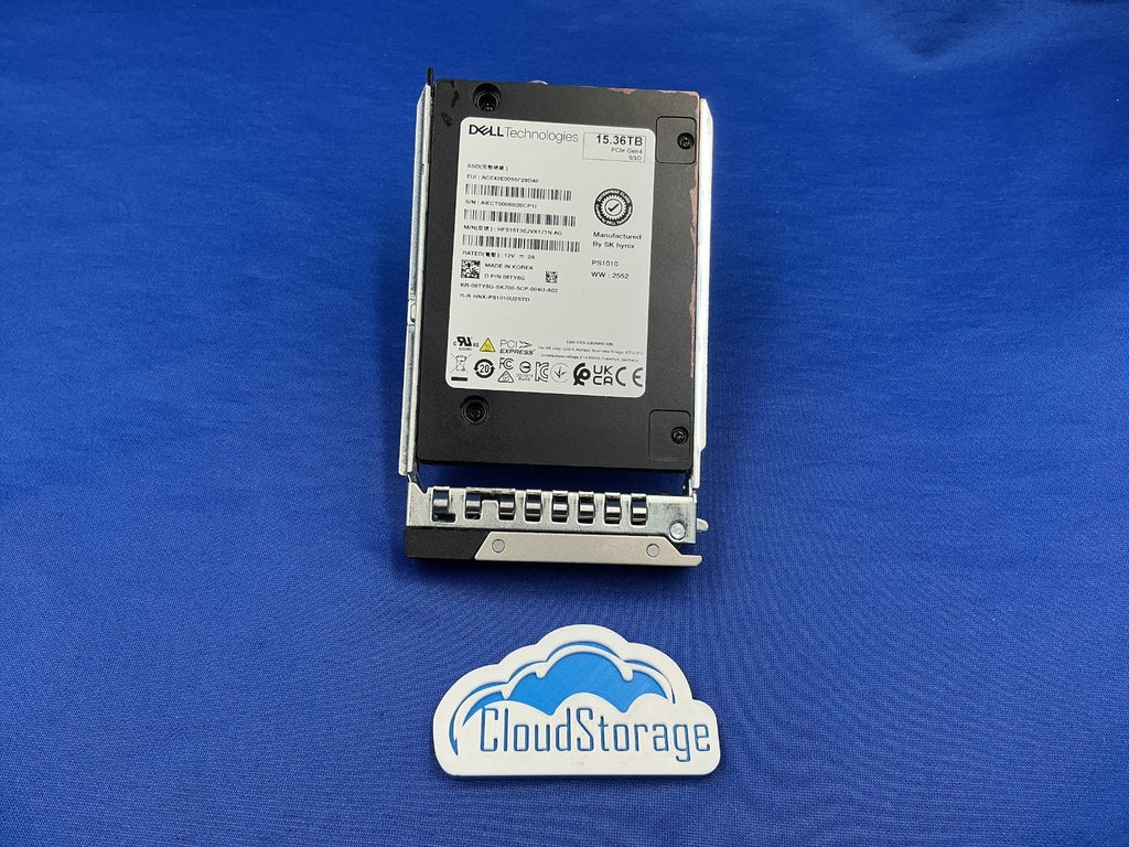 Dell 08TY8G SK Hynix PS1010 15.36TB U.2 NVMe Read Intensive SSD HFS15T3EJVX171N