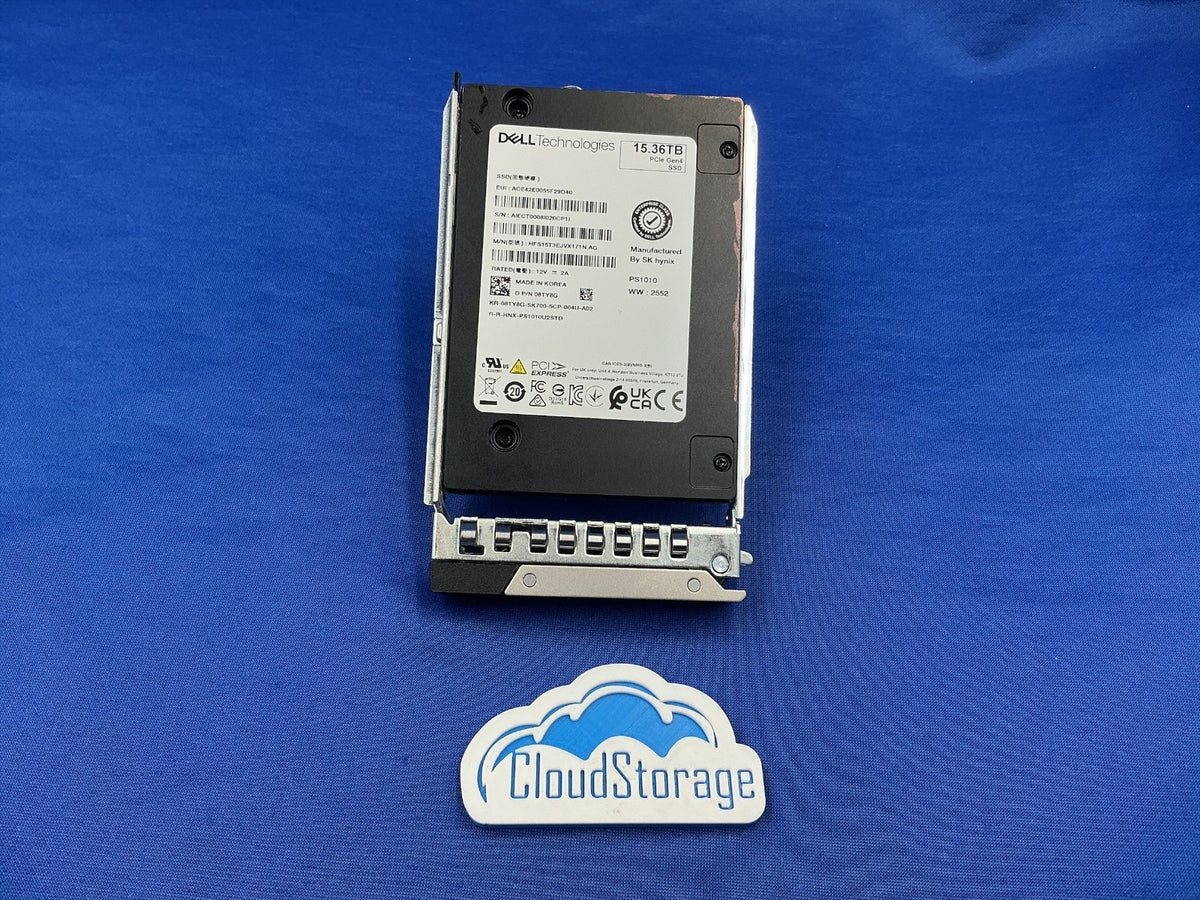 Dell 08TY8G SK Hynix PS1010 15.36TB U.2 NVMe Read Intensive SSD HFS15T3EJVX171N