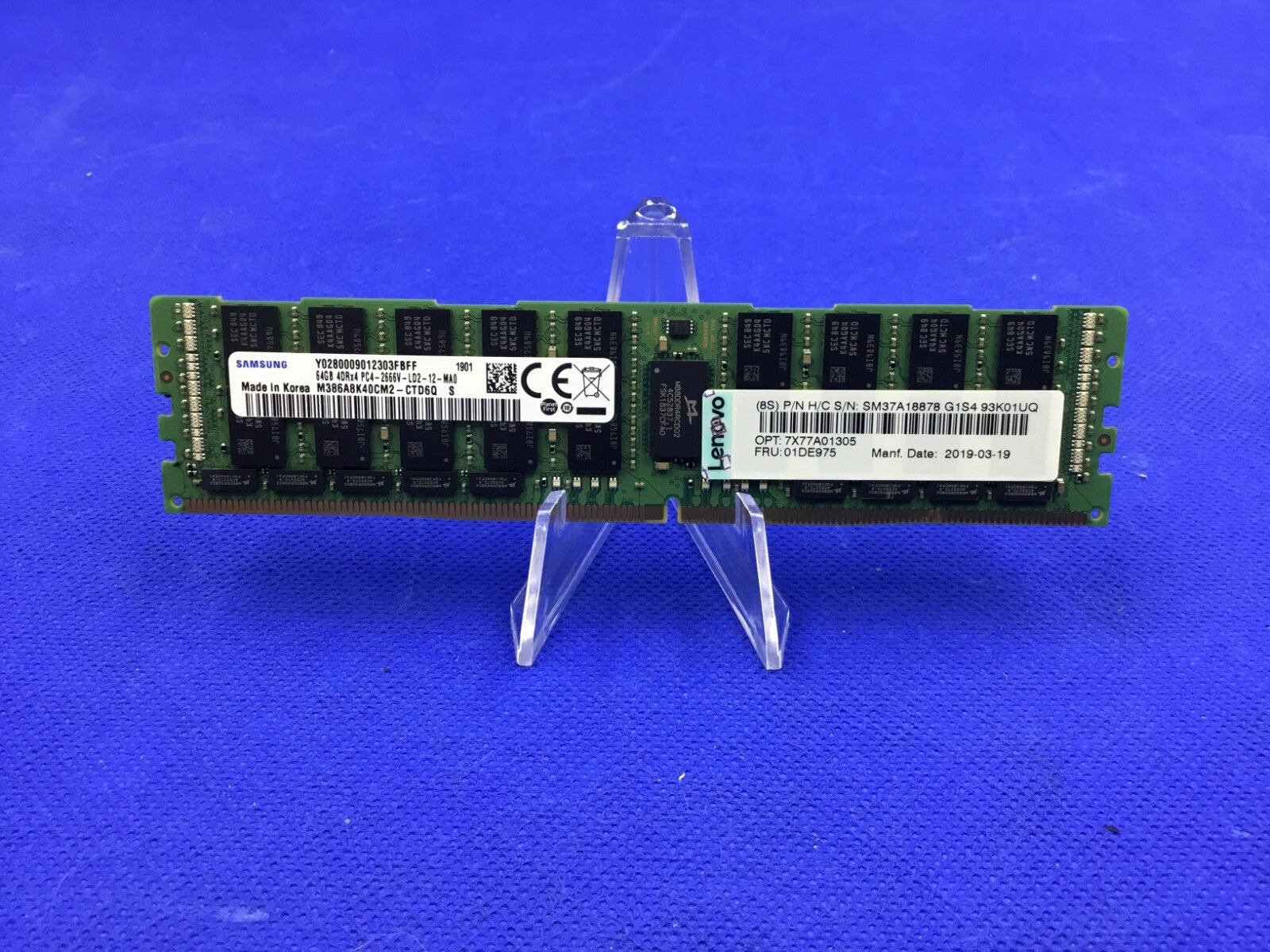 7X77A01305 LENOVO 64GB (1X64GB) 4DRX4 PC4-2666V MEMORY 01DE975