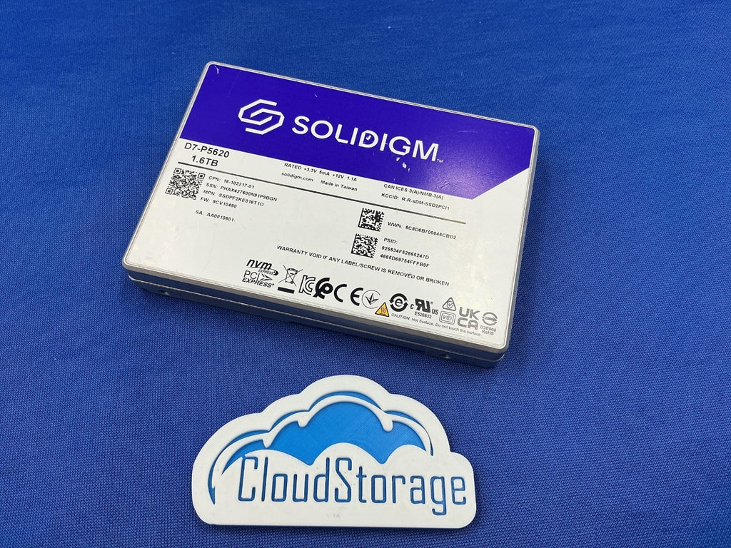 SSDPF2KE016T1O Intel Solidigm D7-P5620 1.6TB 2.5' U.2 NVMe PCIe 4.0 SSD New Pull