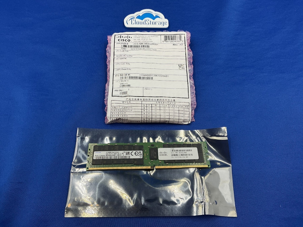 UCS-MR-X64G2RW CISCO 64GB 2RX4 PC4-3200AA SERVER MEMORY 15-107236-01