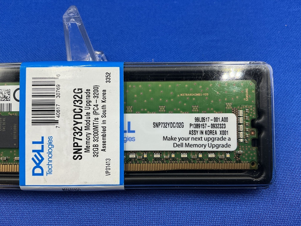 SNP732YDC/32G DELL 32GB (1X32GB) 2RX8 PC4-3200AA Unbuffered DIMM MEMORY
