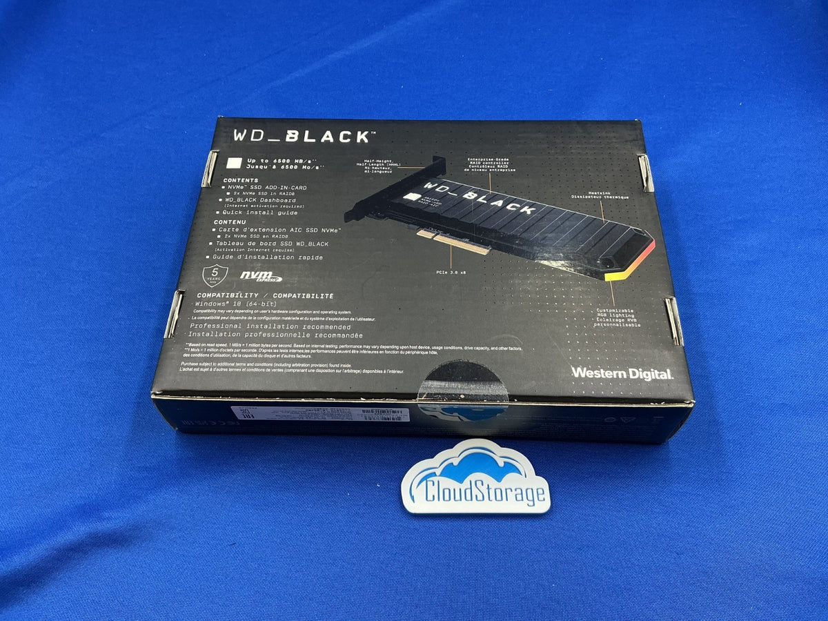 WDS100T1X0L WD BLACK AN1500 NVMe AIC 1TB PCI-Express 3.0 x8 Internal SSD