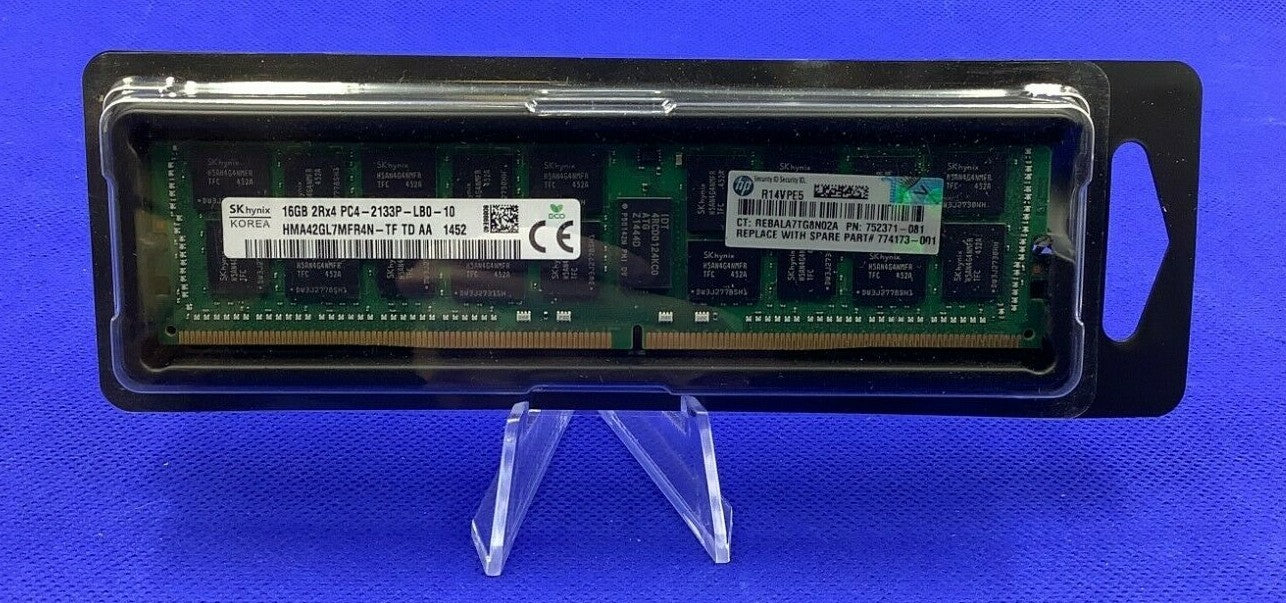 752371-081 HP 16GB (1X16GB) 2RX4 PC4-2133P-L MEMORY 726720-B21 774173-001