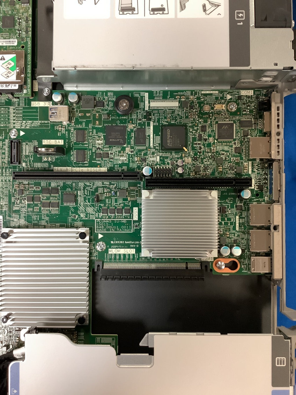 Cisco UCSC-C220-M5SX 10-Bay Barebones Server; MOBO# 15015-1, 2x1600W PSU, Cables