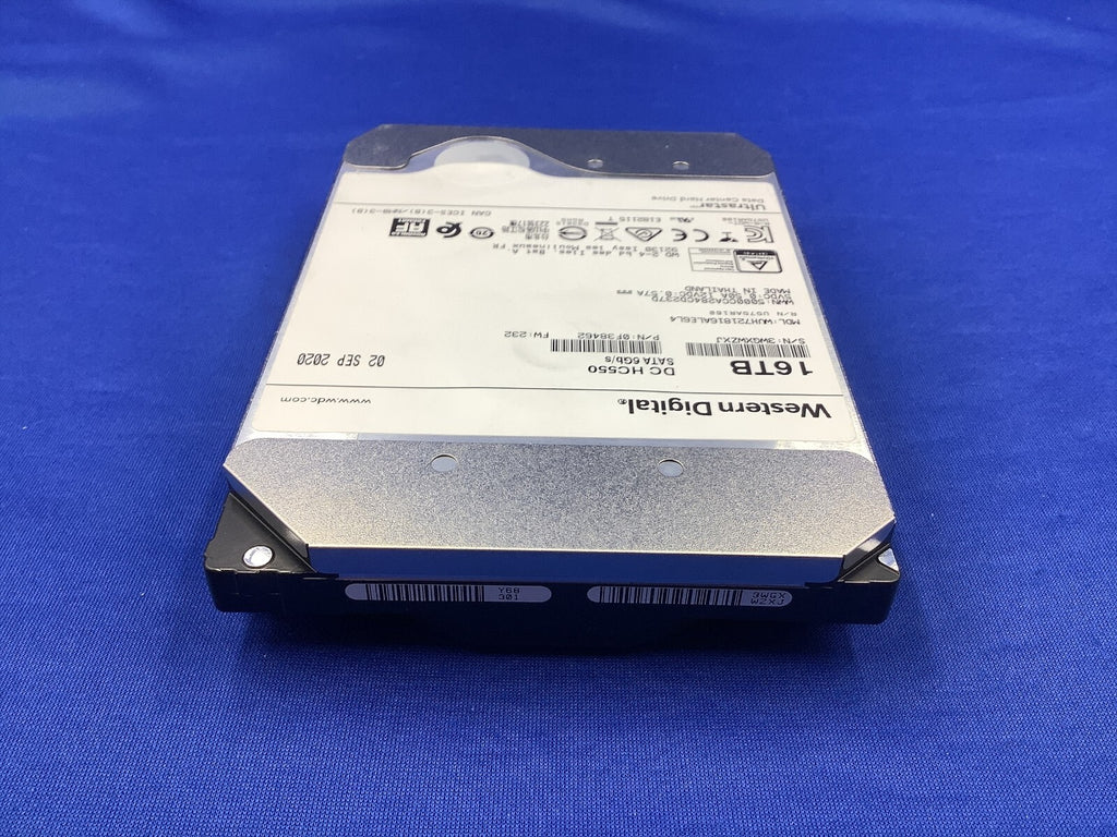 WD DC HC550 16TB 7.2K SATA 6Gb/s 512e 512Mb 3.5 in HDD WUH721816ALE6L4