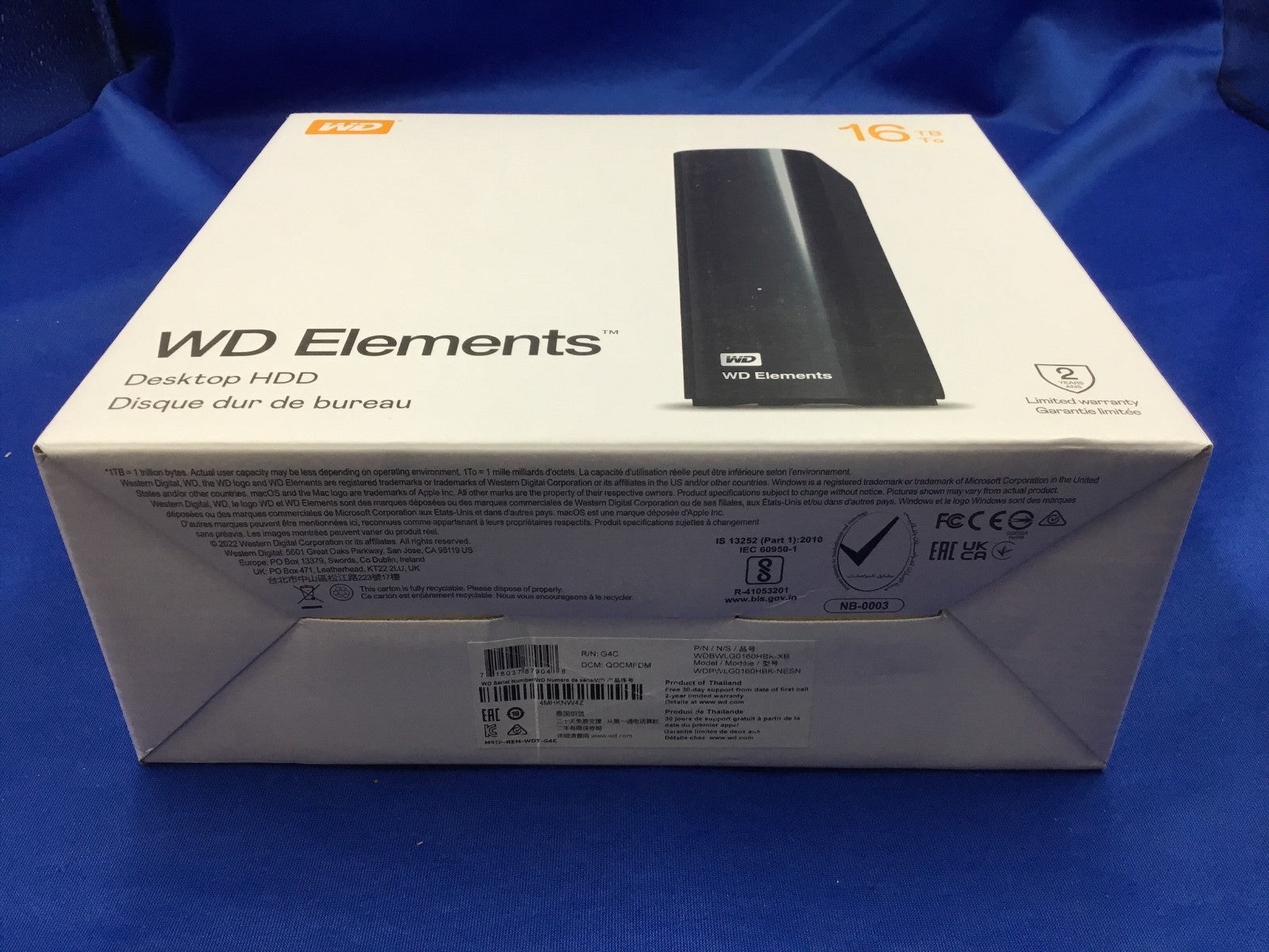 WDBWLG0160HBK-NESN WD Elements 16TB Desktop External Hard Drive