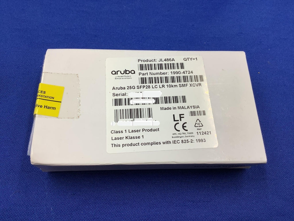 NOB JL486A  HPE  Aruba 25G SFP28 LC LR 10KM SMF Transceiver JL486-61001
