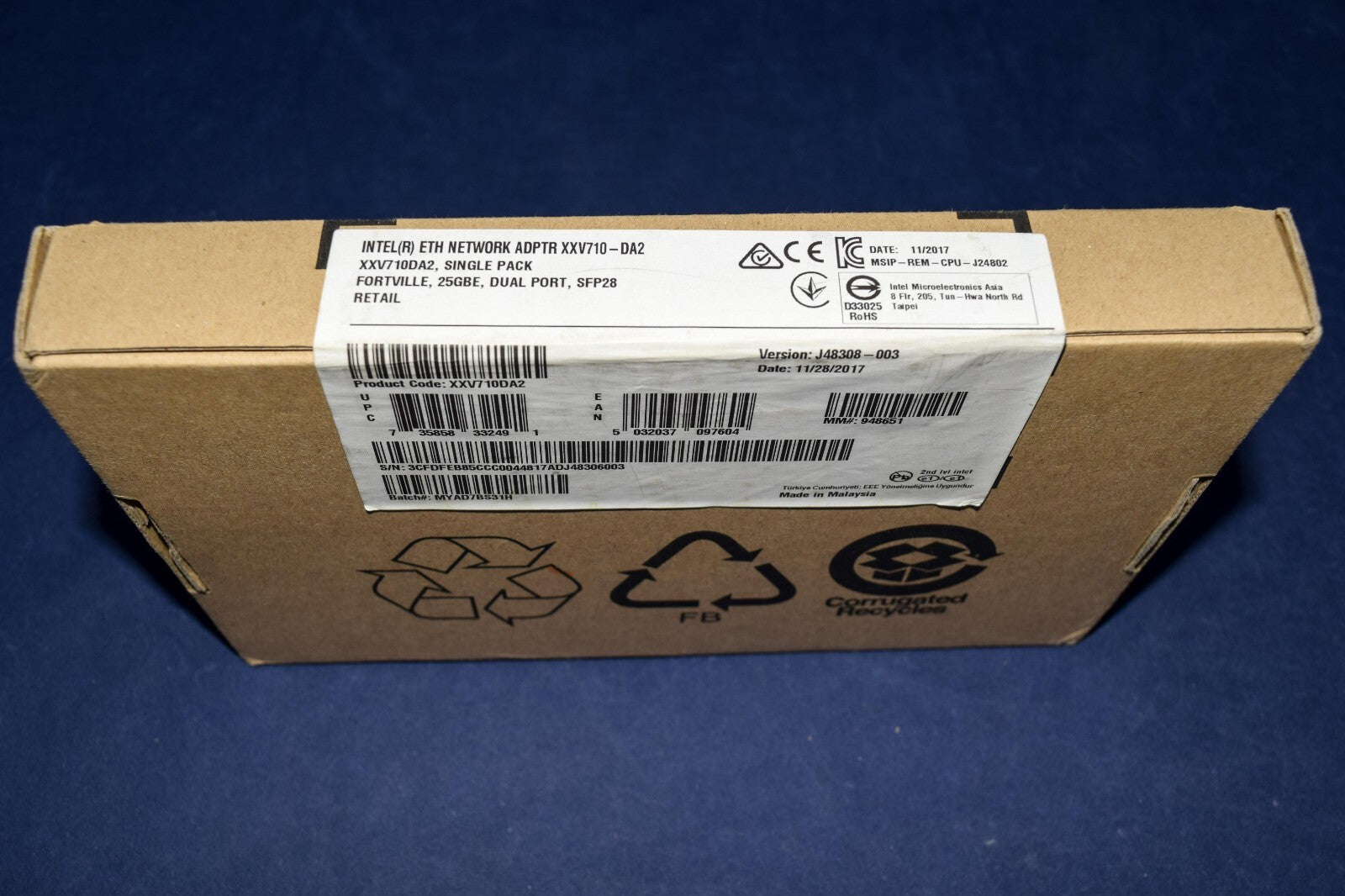 F/S XXV710-DA2 Intel Ethernet Network Adapter XXV710DA2BLK XXV710DA2