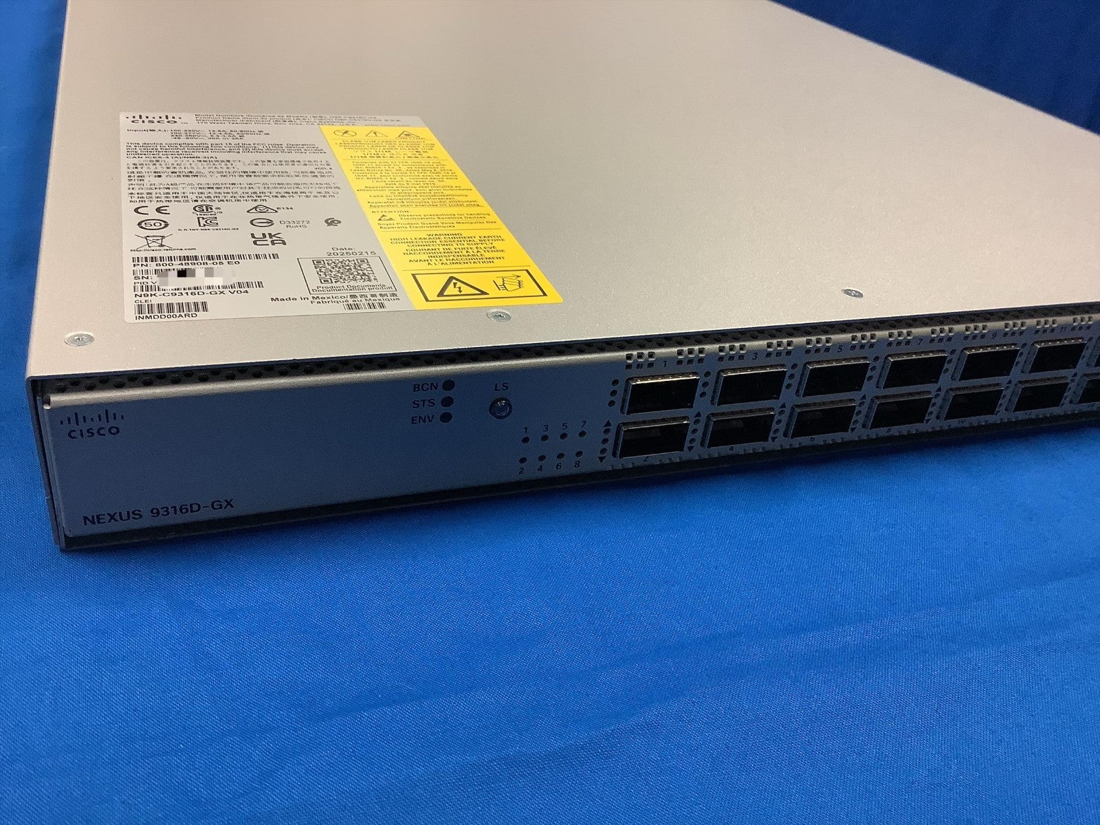 N9K-C9316D-GX Cisco Nexus 9300-GX 16-Port 400G Ethernet Switch