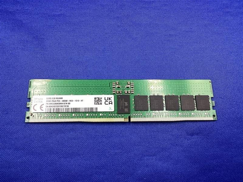 HYNIX 32GB PC5-4800B DDR5-38400 EC8 RDIMM 2Rx8 Memory HMCG88AEBRA107N