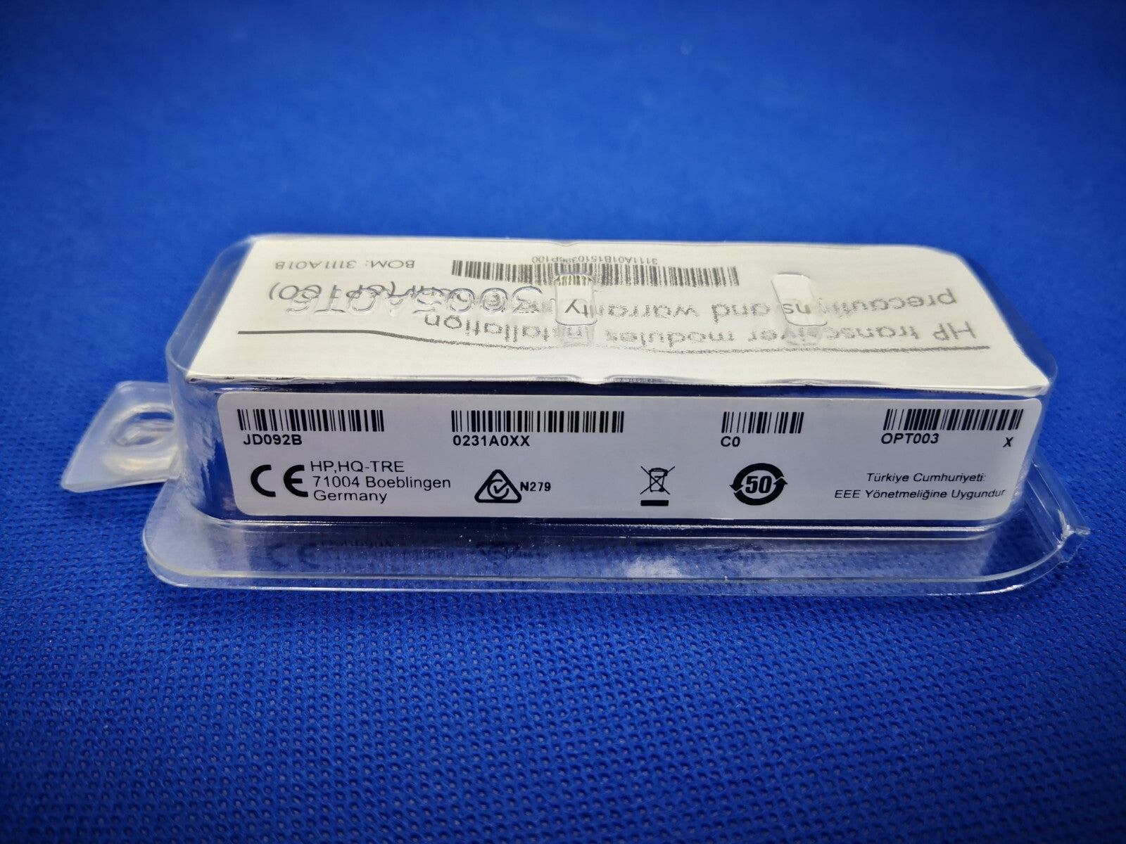 NEW JD092B HP X130 10GBASE SR SFP+ TRANSCEIVER JD092-61201 0231A0LG 0231A0XX