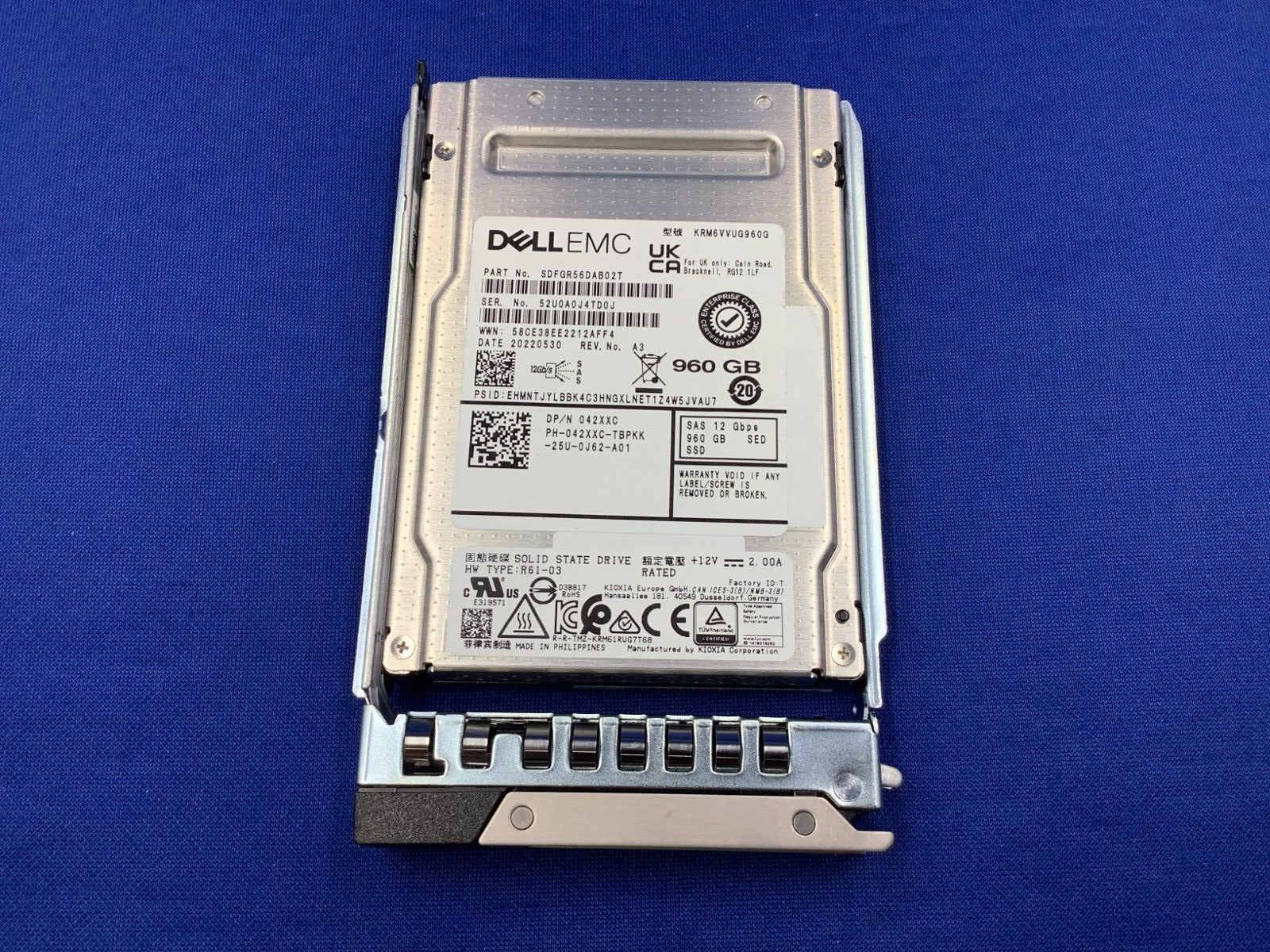 42XXC Dell 960GB 12Gbps vSAS Mix Use TLC SED 2.5 SSD KRM6VVUG960G