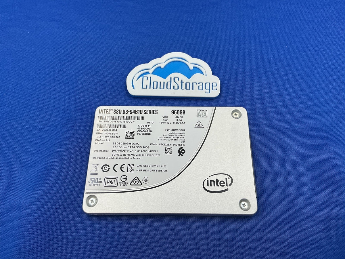 Intel D3-S4610 960GB SATA 6Gb/s SSD 3DWPD SSDSC2KG960G8K