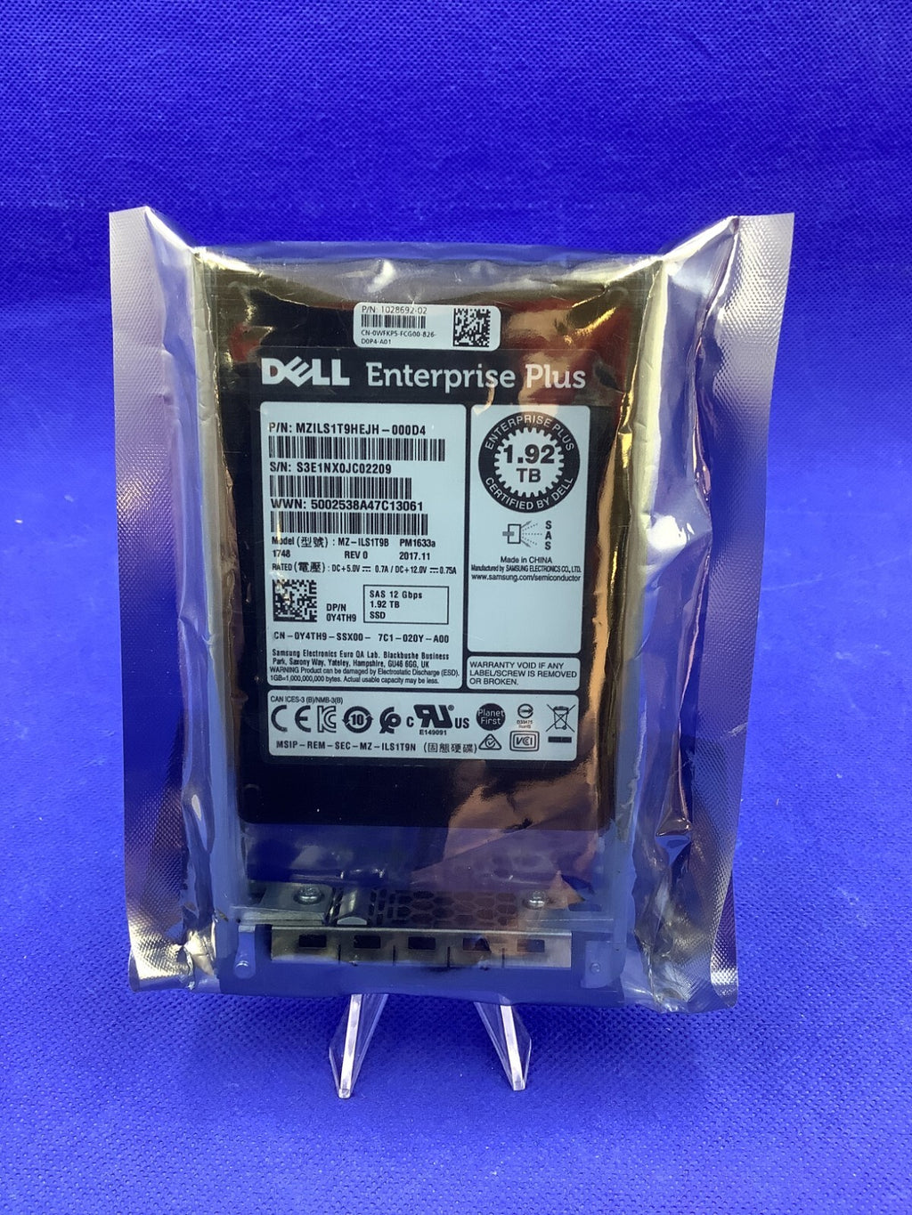 Y4TH9 Dell Compellent 1.92TB SAS 12Gbps Read Intensive 2.5'' SSD MZ-ILS1T9B