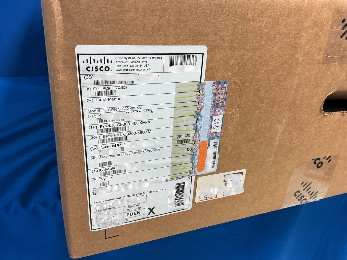 NOB C9300-48UXM-A Cisco Catalyst 9300-48UXM-A 9300 48Port 12MGIG Switch