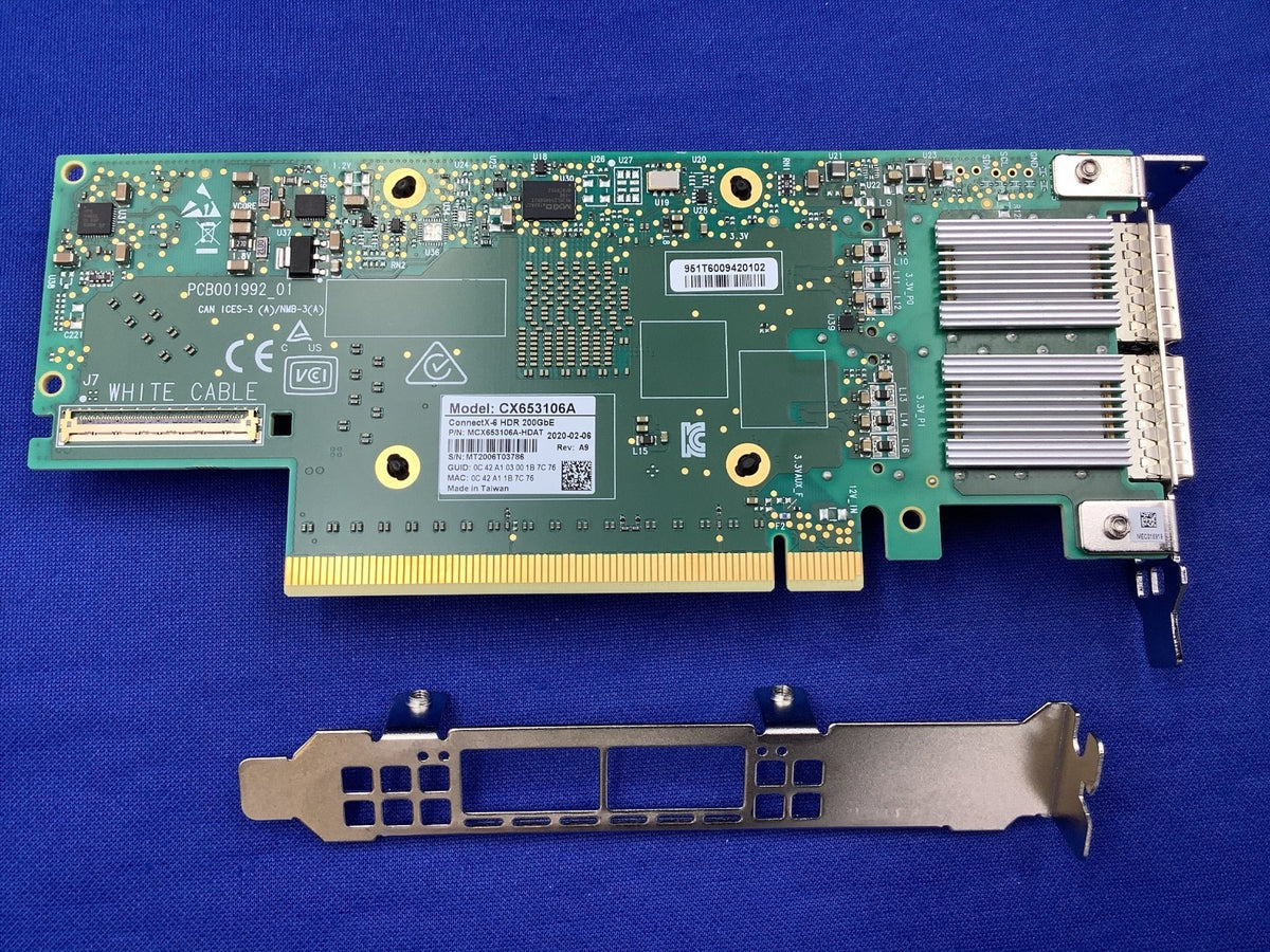 Mellanox MCX653106A-HDAT ConnectX-6 VPI 2-Port 200GbE HDR QSFP56 PCIe x16