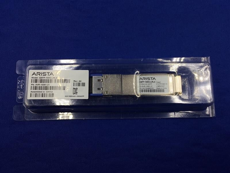 QSFP-100G-LRL4 ARISTA XVR-10081-21 100GB BASE-LRL4 SMF QSFP28 Tran