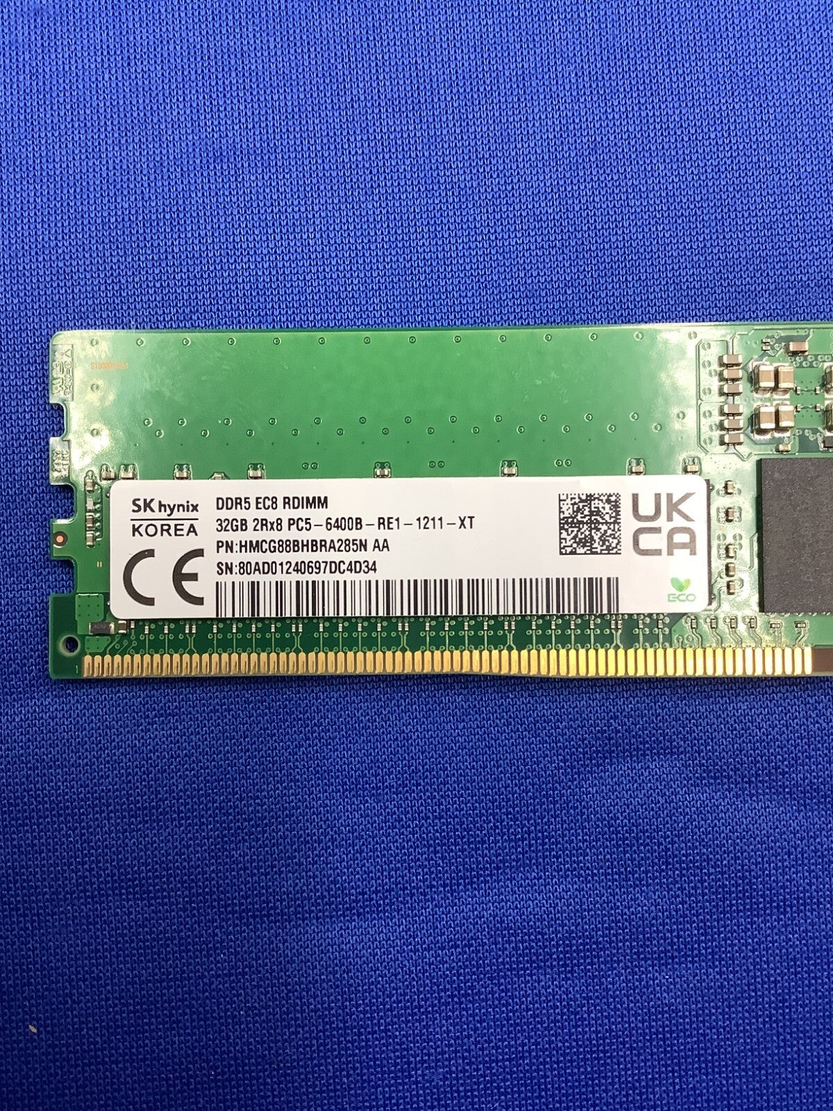 HMCG88BHBRA285N HYNIX 32GB (1X32GB) 2Rx8 PC5-6400B RDIMM MEMORY