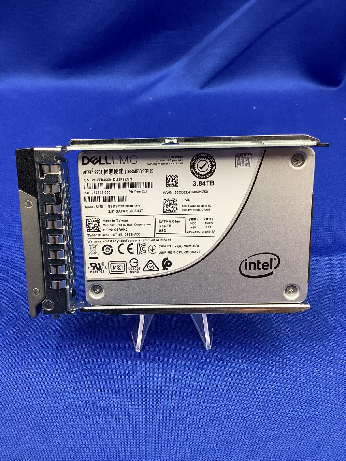 DELL/INTEL 3.84TB D3-S4510 6Gb/s SATA 2.5'' SSD