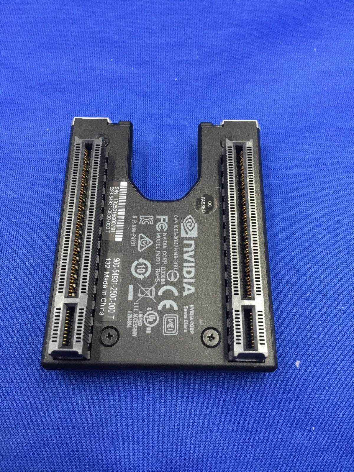 P4931  Nvidia NVLink Bridge 2-Slot Spacing for Quadro GPU 900-54931-2500-000