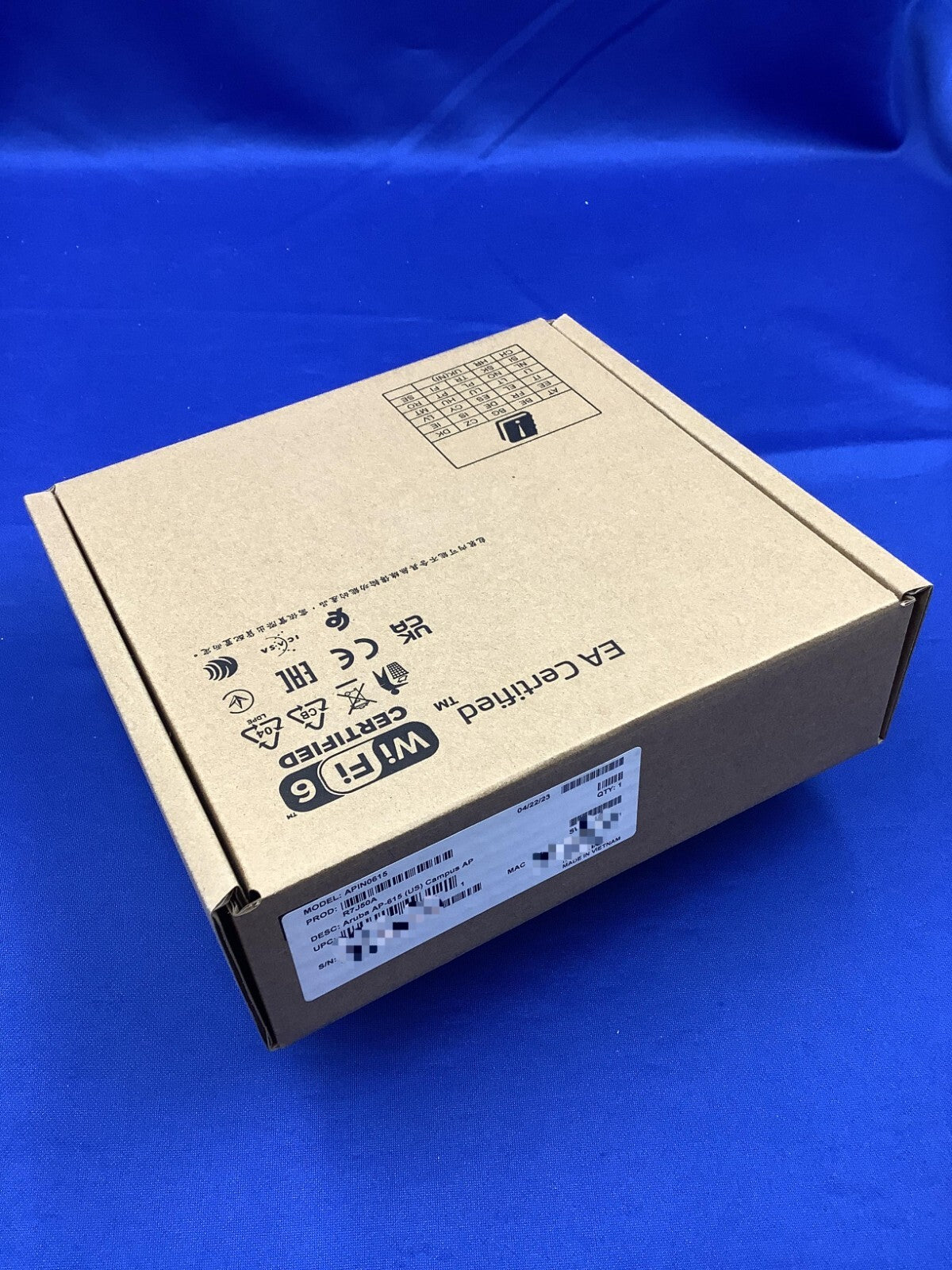 New R7J50A HPE Aruba AP-615 (US) WiFi 6E Campus Wireless Access Point APIN0615