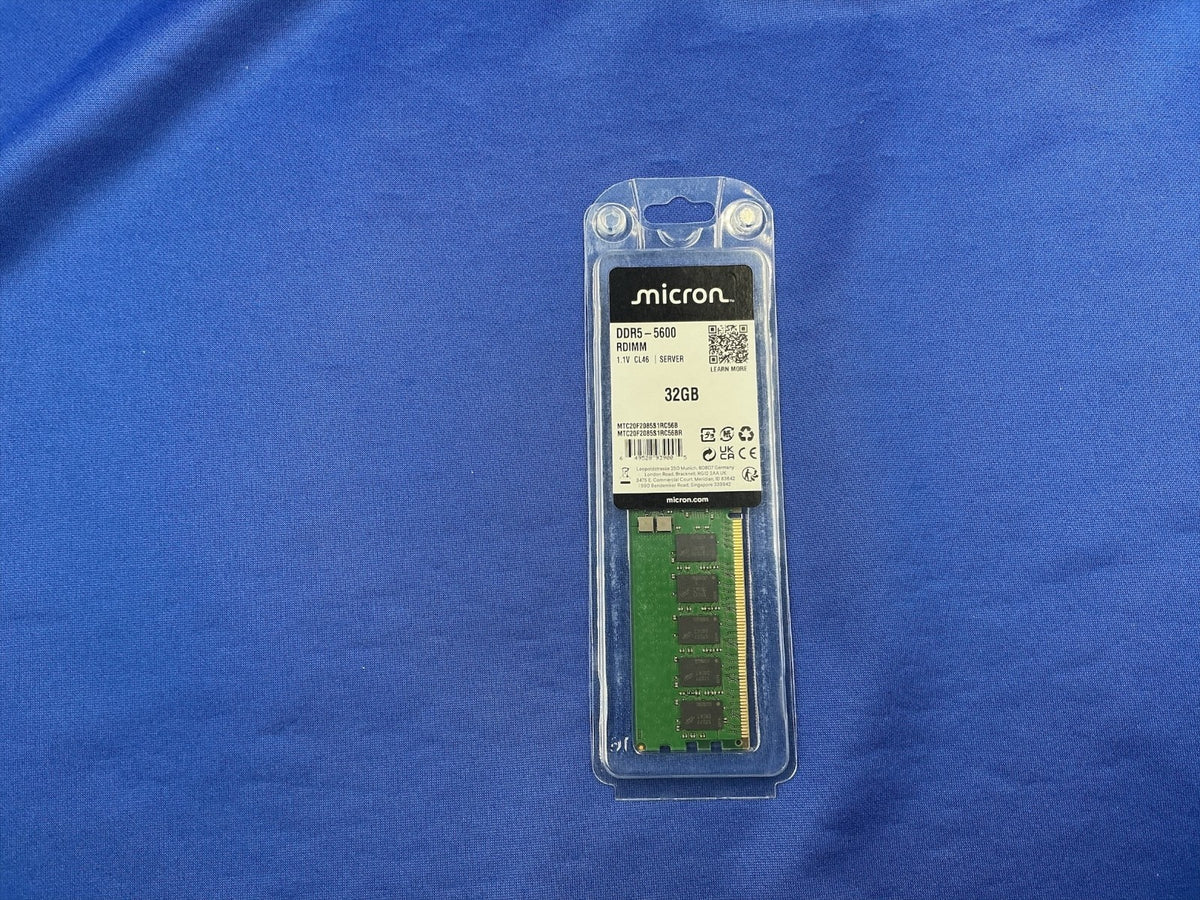 MTC20F2085S1RC56BD2 MICRON 32GB (1X32GB) 2RX8 PC5-5600B RDIMM MEMORY
