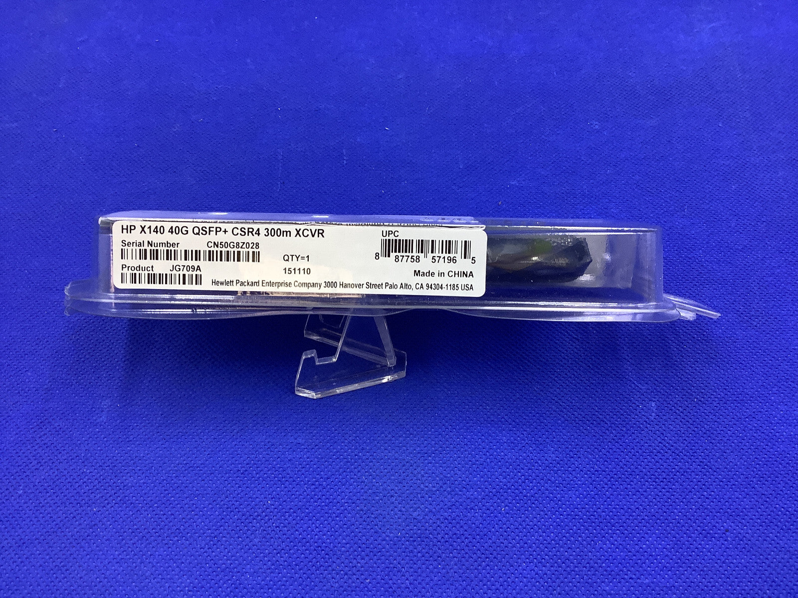NEW SEALED JG709A HPE X140 40G QSFP + MPO MM 850NM CSR4 300M TRANSCEIVER