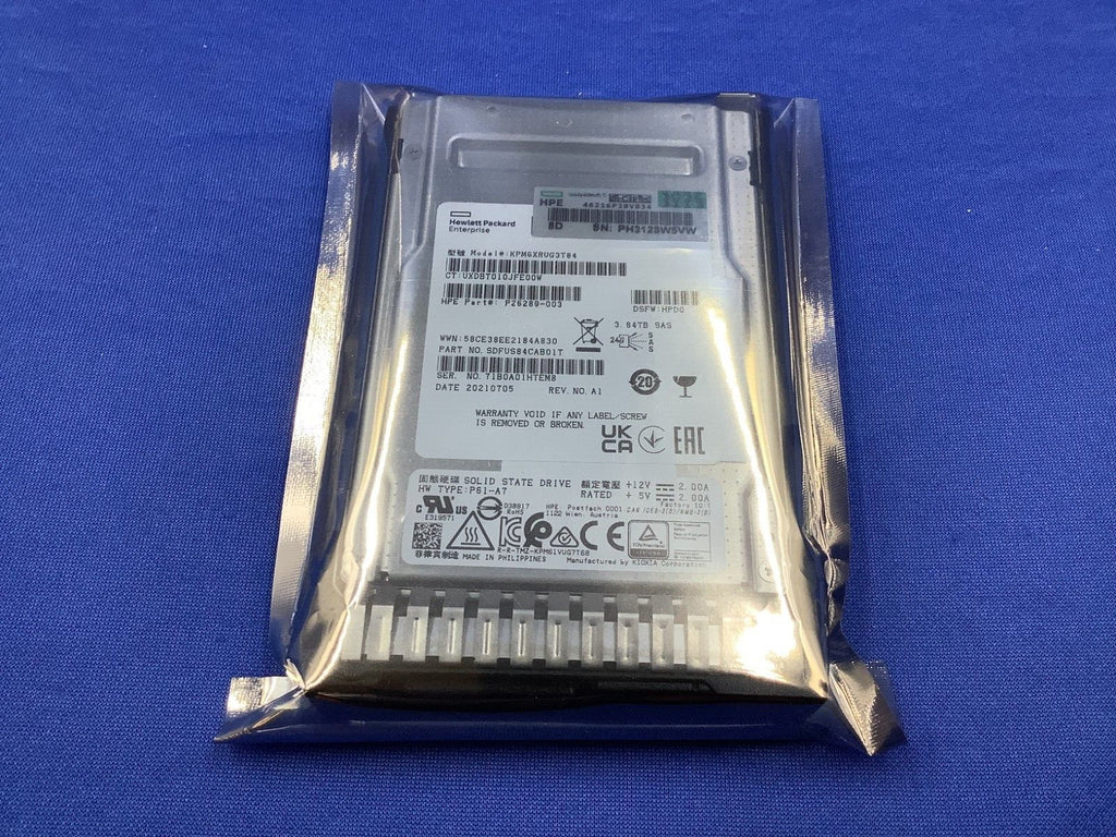 P26306-B21 HPE 3.84TB SAS 12G RI SFF SC PM6 SSD P26289-003 P37168-001