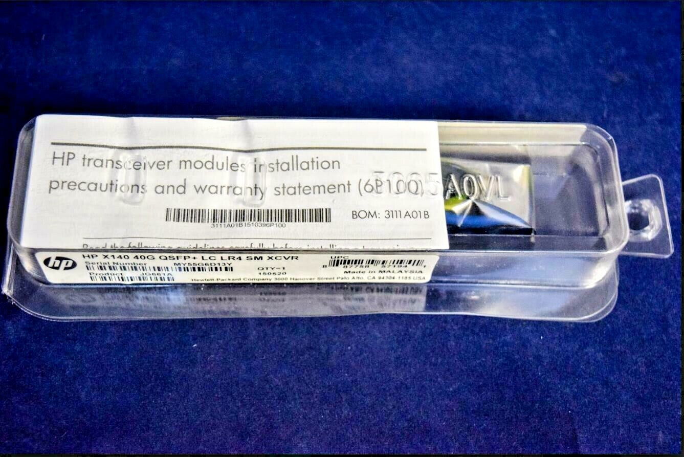 F/S JG661A HP X140 40G QSFP+ LC LR4 SM 10km 1310nm Transceiver