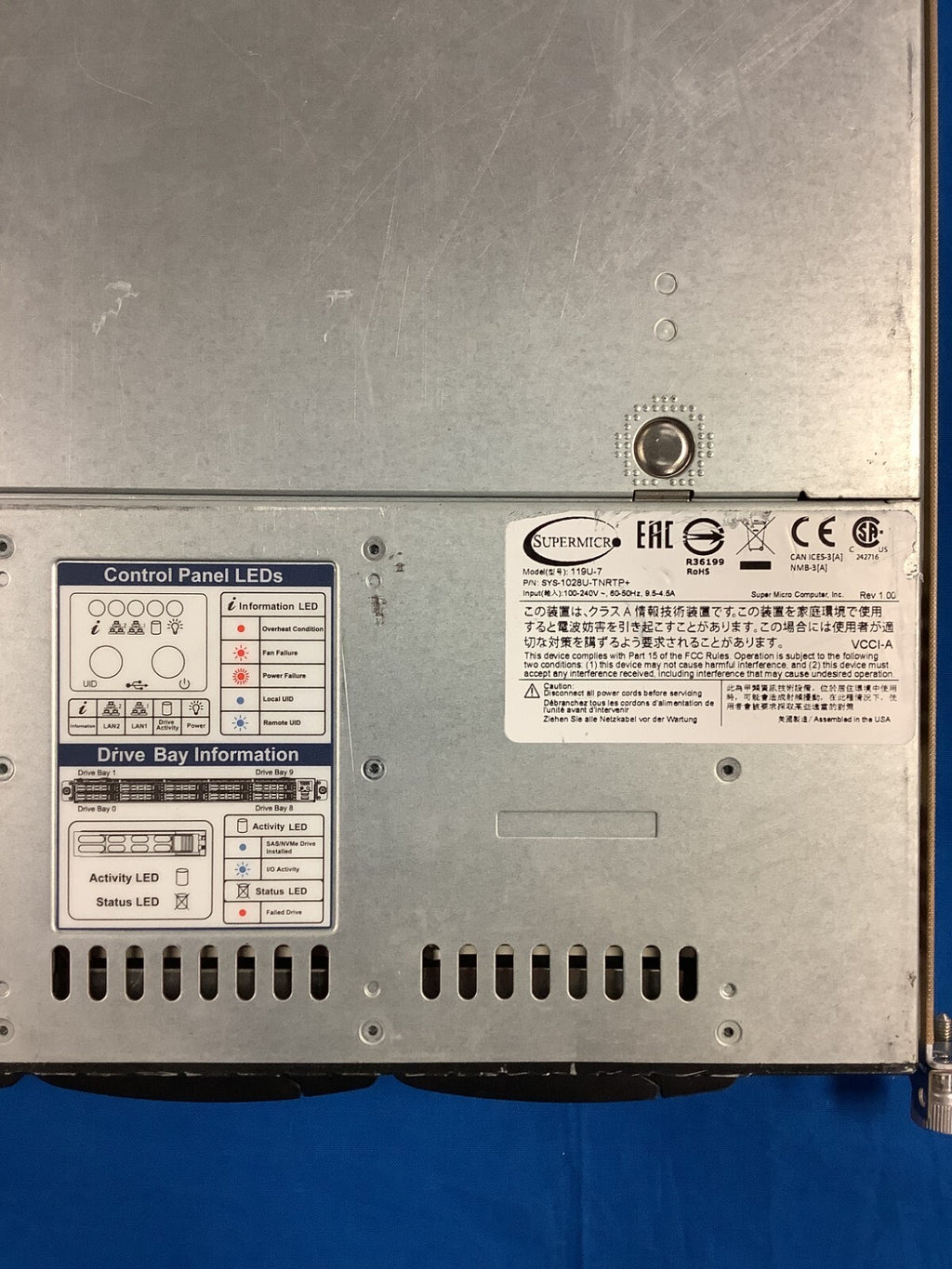 Supermicro SYS-1028U-TNRTP+ 750Wx2 PSU  64GB Internal SSD Fans and cables