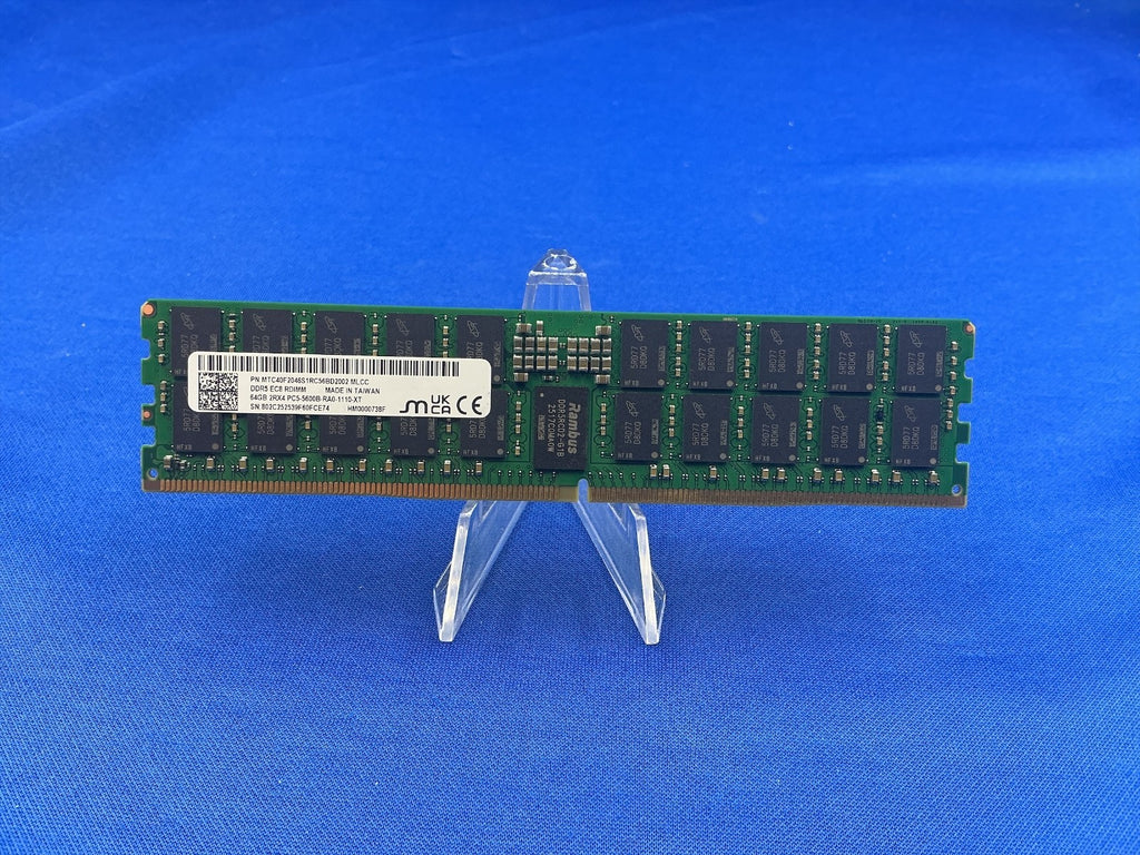 MTC40F2046S1RC56BD2002 MICRON 64GB (1X64GB) 2RX4 PC5-5600B RDIMM MEMORY