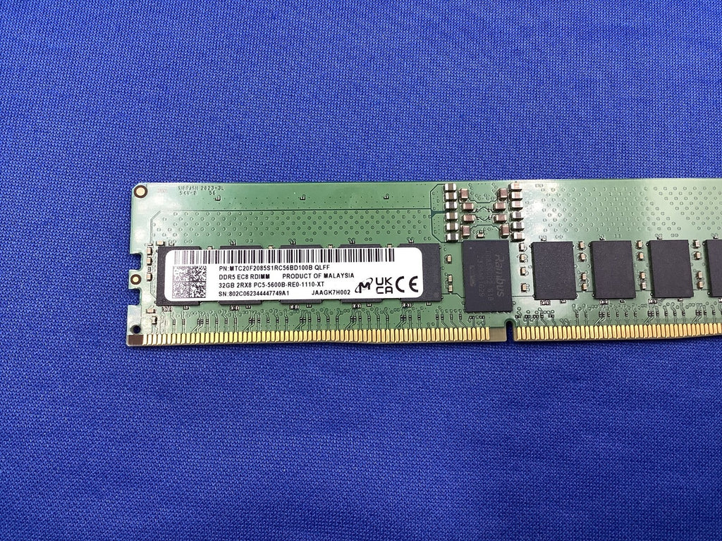 MTC20F2085S1RC56BD100B MICRON 32GB (1X32GB) 2RX8 PC5-5600B RDIMM MEMORY