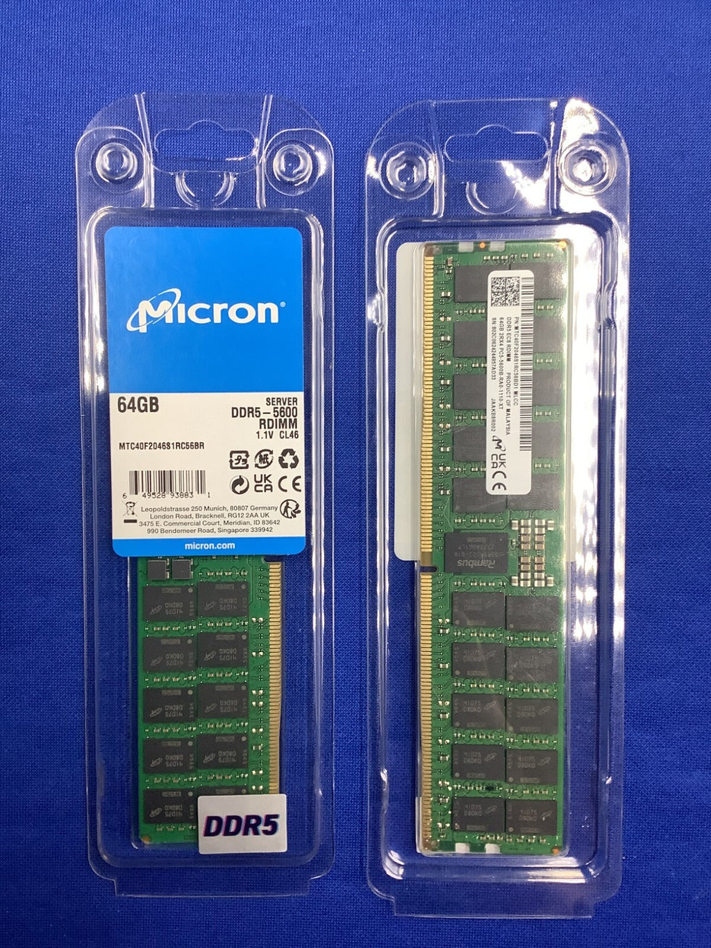 MTC40F2046S1RC56BD1 MICRON 64GB (1X64GB) 2RX4 PC5-5600B MEMORY