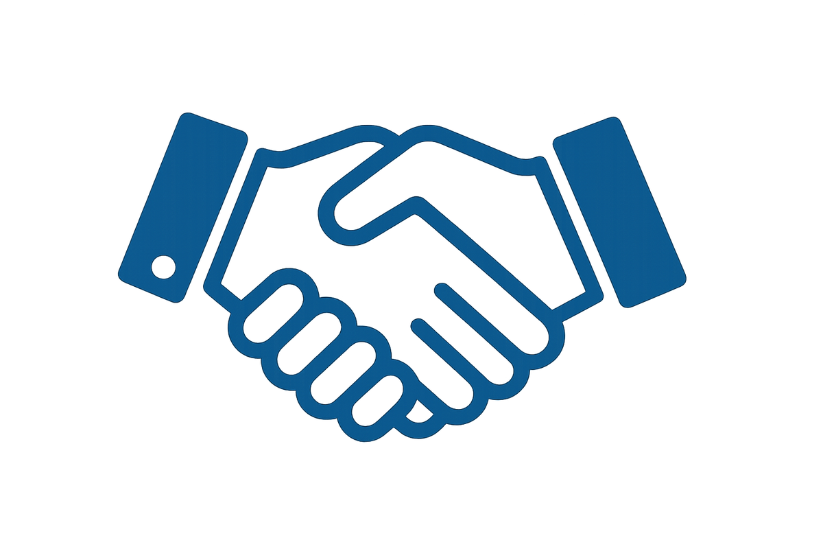 make another icon, still blue. business handshake